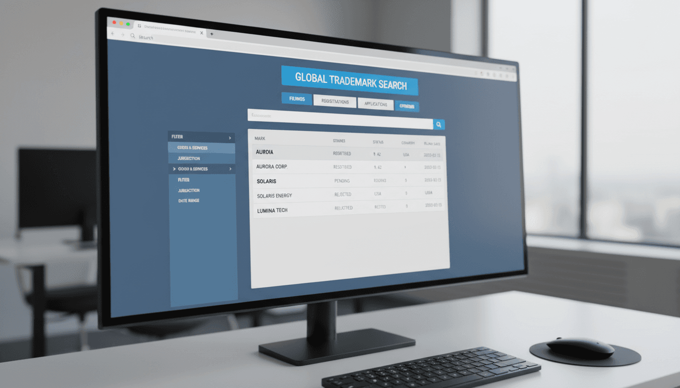 Interface de recherche de marques